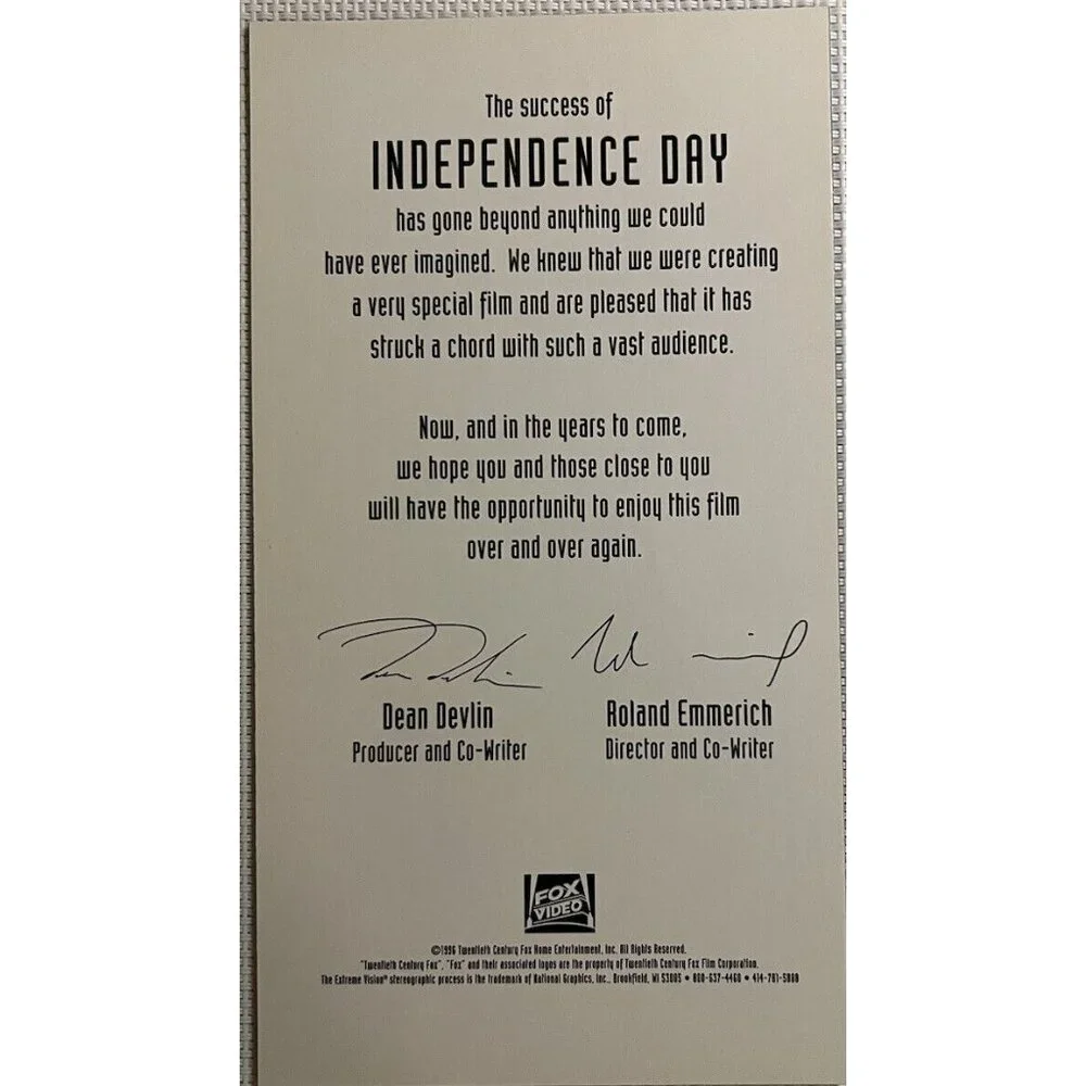 Independence Day (VHS, 1996) Will Smith – Sci‑Fi Action – Very Good